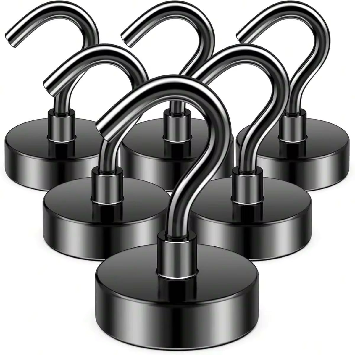 50lb Heavy Duty Magnetic Hooks, Magnet With Hooks, For Cruise Cabins, Classrooms, Offices, Grilling, Heavy Duty Magnetic Metal Hooks Suitable For Refrigerators