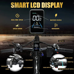 KETELES Electric Bike for Adults, Peak 4000W Dual Motor Ebike，26" Fat Tire Electric Mountain Bike, 48V 23AH Removable Battery UL 2849