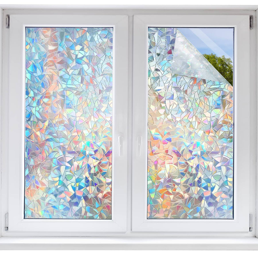 STATINT Window Films STATINT Stained Glass Window Privacy Film,UV Blocking Window Clings,Rainbow Static Cling Non-Adhesive Window Vinyl Stickers for
